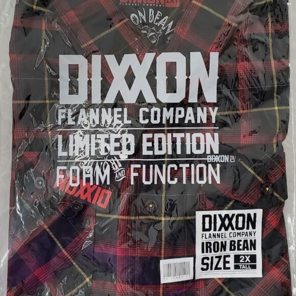 DIXXON x IRON BEAN COFFEE Collab Limited Edition Flannel Shirt - Men's 2XL Tall - Picture 9 of 11